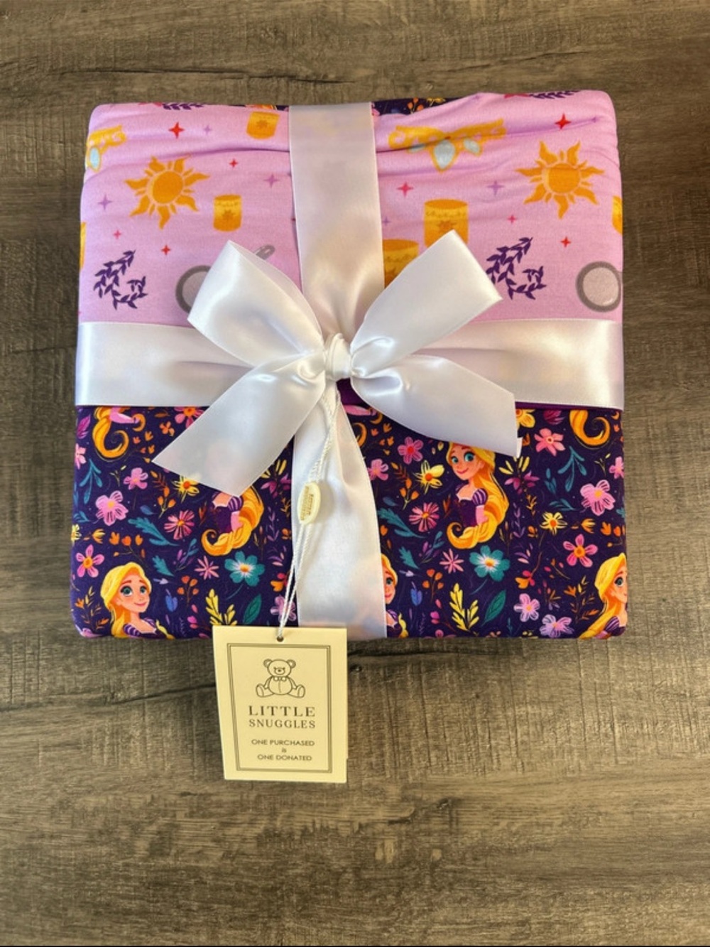 Little Snuggles Purple & Pink Princess Print Kid's Throw Blanket 50 x 65